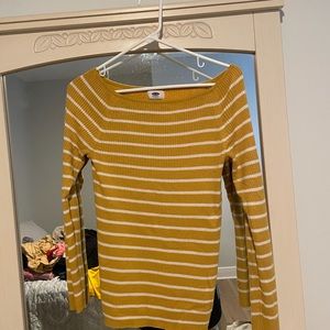 Old navy yellow and white striped sweater